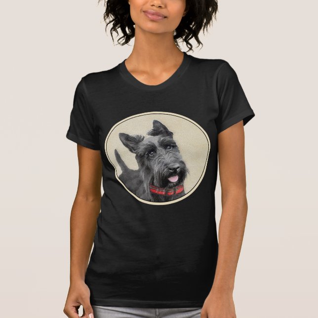 T-shirt Peinture écossaise Terrier - Cute Original Chien A (Devant)