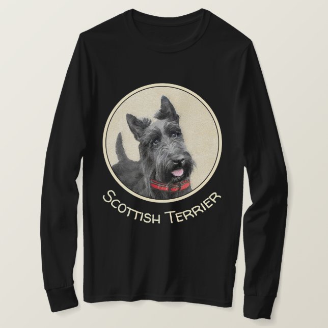 T-shirt Peinture écossaise Terrier - Cute Original Dog Art (Design devant)