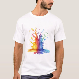 T-shirt Peinture élégante et création de cadeaux colorés