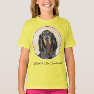 T-shirt Peinture en noir et blanc - Art original Chien