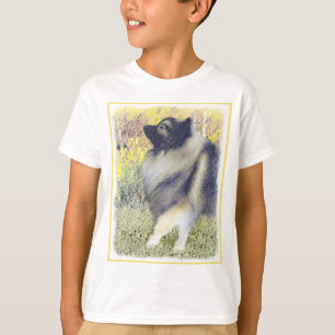 T-shirt Peinture en teint de Keeshond - jolie art original