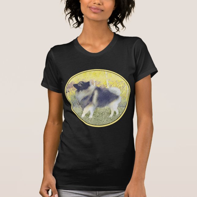 T-shirt Peinture en teint de Keeshond - jolie art original (Devant)