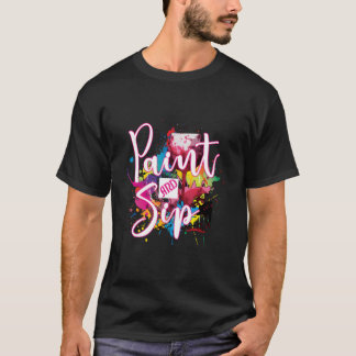 T-shirt Peinture Et Sip Py Vin De Nuit Toile Novelité