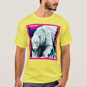 T-shirt Peinture étonnante d'un ours polaire. Commandez dè