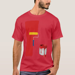 T-shirt Peinture Façade Peinture Mur Rouge Peintre