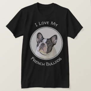 T-shirt Peinture française de Bulldog (Pied de broche) - A