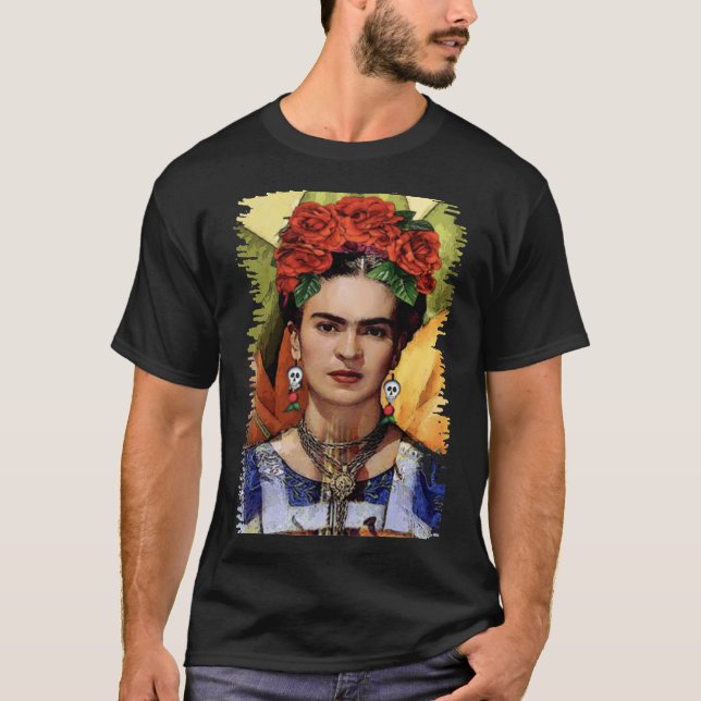 T-shirt Peinture Frida Kahlo peintre art pour les fans Ess (Devant)
