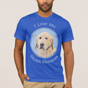 T-shirt Peinture Golden Retriever - Joli art original chie