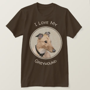 T-shirt Peinture Greyhound - Cute Original Chien Art