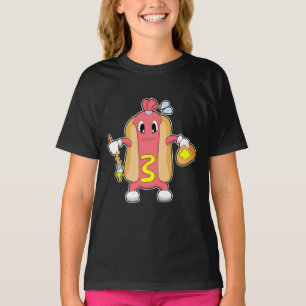 T-shirt Peinture Hotdog Couleur de la brosse de peinture