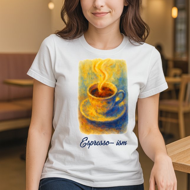 T-shirt Peinture impressionniste de la Coupe Espresso de c (Créateur téléchargé)