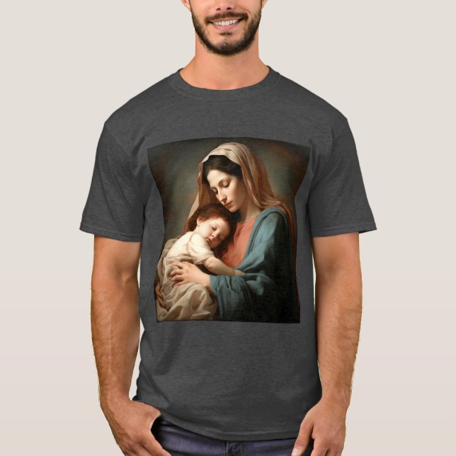 T-shirt Peinture Intime de la Maternité avec une Douce Cha (Devant)