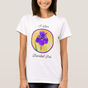 T-shirt Peinture Iris Violet - Art Fleur Originale