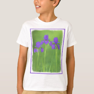 T-shirt Peinture Iris violette - Art Fleur original