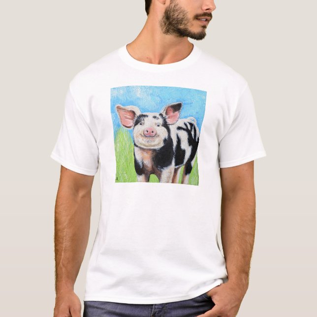 T-shirt Peinture joyeux petit cochon (Devant)