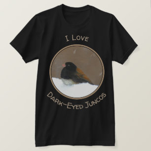 T-shirt Peinture Junco foncée - Art original pour oiseaux