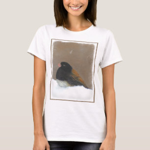 T-shirt Peinture Junco foncée - Art original pour oiseaux