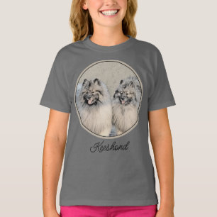 T-shirt Peinture Keeshond Brothers - Art Chien original