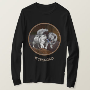 T-shirt Peinture Keeshond Playtime - Jolie art original ch