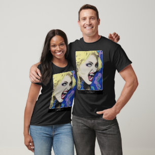 T-shirt Peinture "Kiss Hard" sur un
