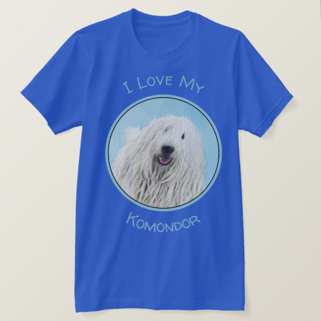 T-shirt Peinture Komondor - Cute Original Chien Art (Design devant)