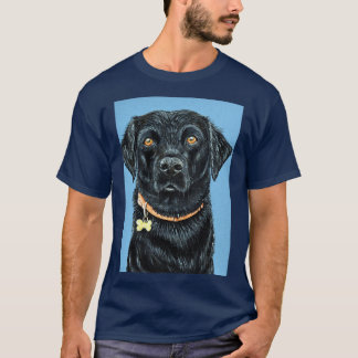T-shirt Peinture Labrador Noir