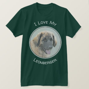 T-shirt Peinture Leonberger - Joli art original chien