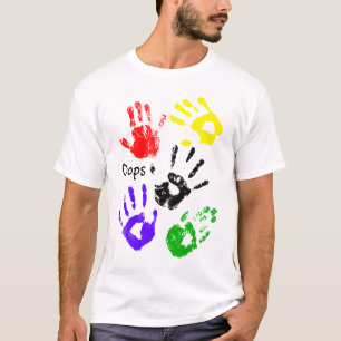T-shirt Peinture Mains Cute Chemise Artisanale