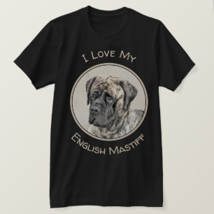 T-shirt Peinture mastiff anglaise (Brindle) - Dog Art