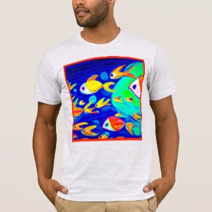T-shirt Peinture Motif De Poisson Colorée. Commandez dès m