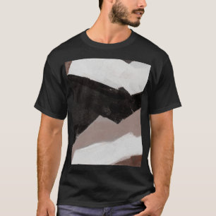 T-shirt Peinture multimédia mixte, design abstrait minimal