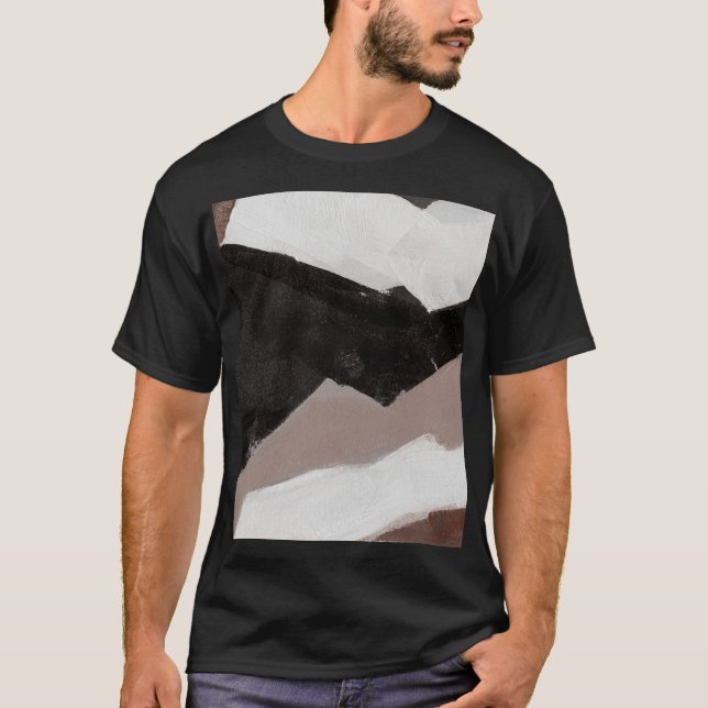 T-shirt Peinture multimédia mixte, design abstrait minimal (Devant)