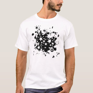 T-shirt Peinture noire d'étoile