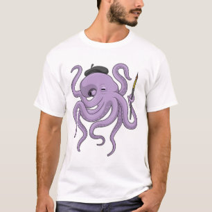 T-shirt Peinture Octopus Peinture brosse