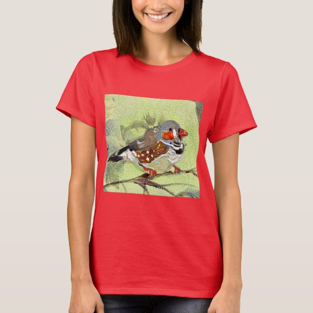 T-shirt Peinture, oiseau et nature (Devant)