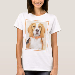 T-shirt Peinture originale de chien de chasse Beagle - Art
