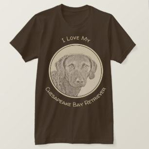 T-shirt Peinture originale de chien par Retriever de Chesa