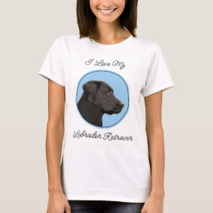 T-shirt Peinture originale de Labrador Retriever noir Art