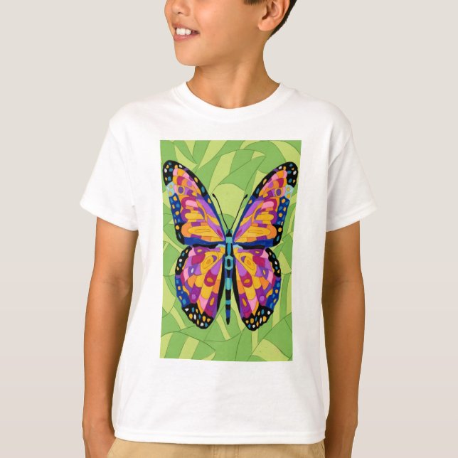 T-shirt Peinture papillon abstraite  (Devant)