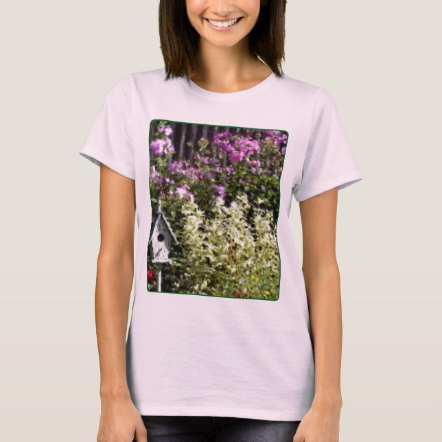 T-shirt Peinture pastel de jardin fleuri (Devant)