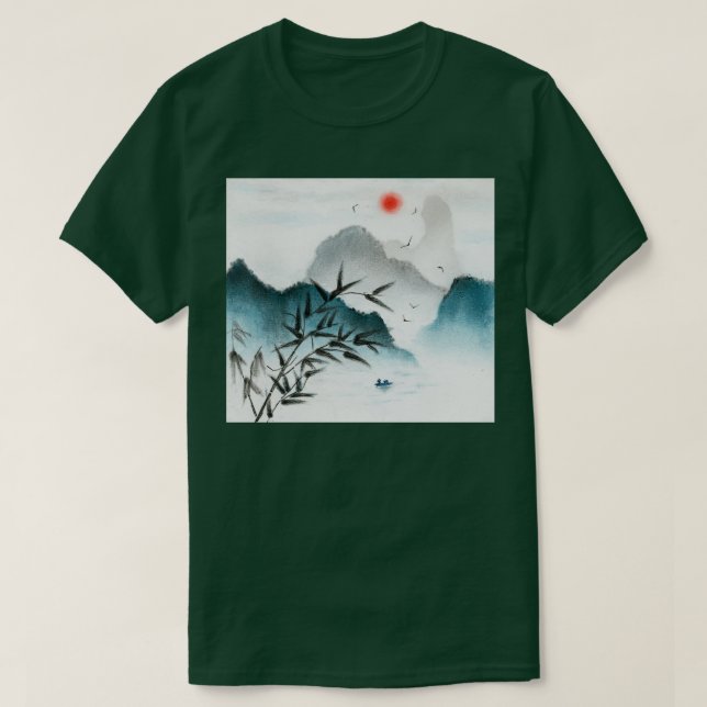 T-shirt Peinture paysagère chinoise 1 (Design devant)