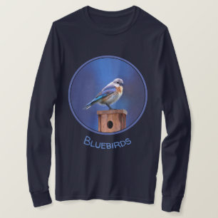 T-shirt Peinture pour oiseaux bleus (femelle) - Art origin
