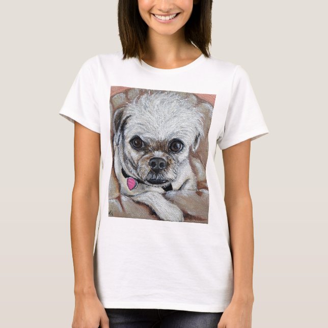 T-shirt Peinture Pugapoo (Devant)