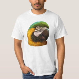 T-shirt Peinture réaliste d'ara de bleu et d'or