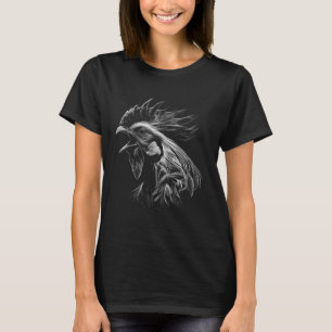 T-shirt Peinture réaliste de coq poulet