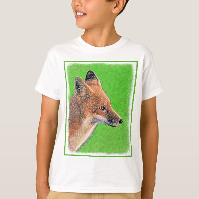 T-shirt Peinture Red Fox - Art original de la faune (Devant)