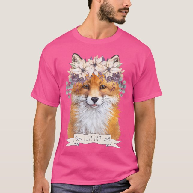 T-shirt Peinture Red Fox en direct (Devant)