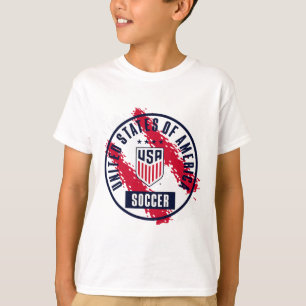 T-shirt Peinture Rétro Usa Soccer Heather Uswnt Officielle