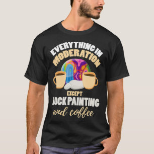 T-shirt Peinture Rocks drôle Café Lover Rock Peinture _
