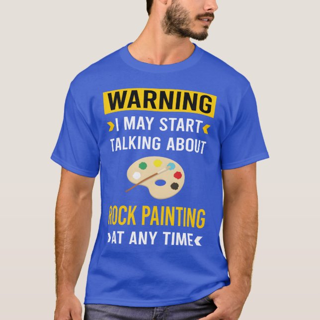 T-shirt Peinture rupestre vintage d'avertissement (Devant)